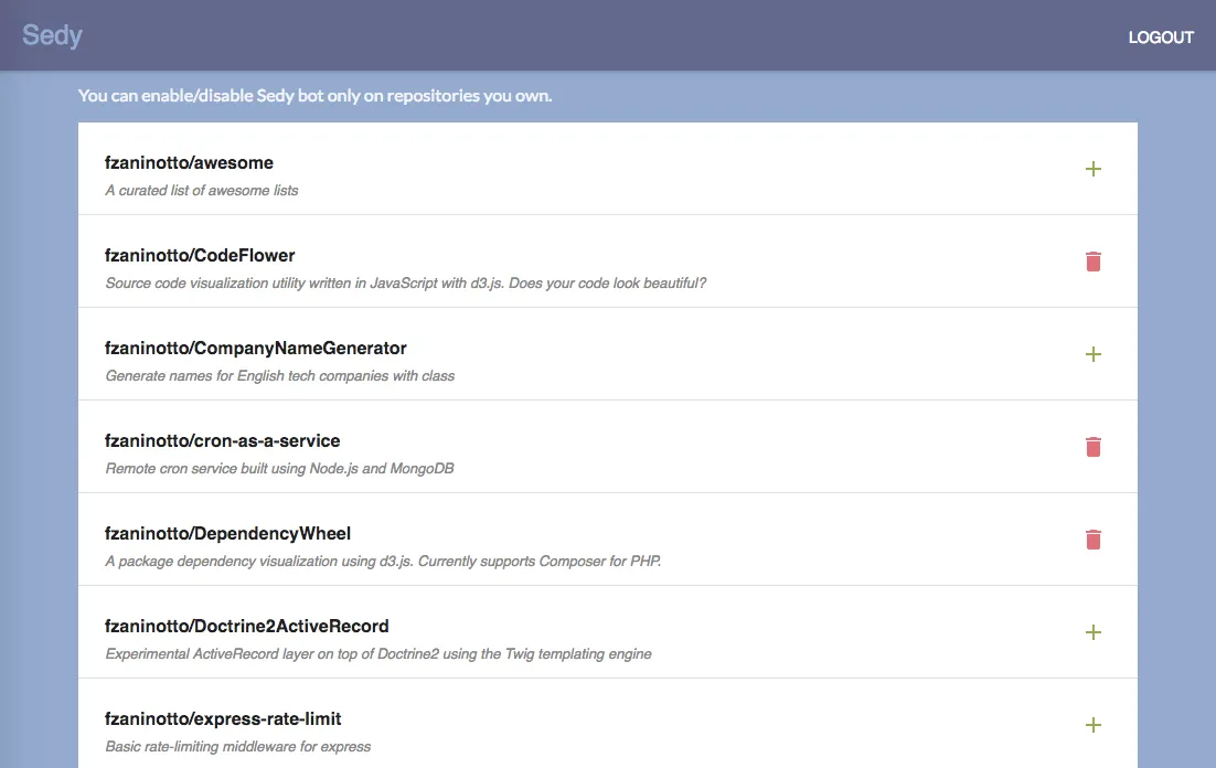 Sedy GitHub Auth