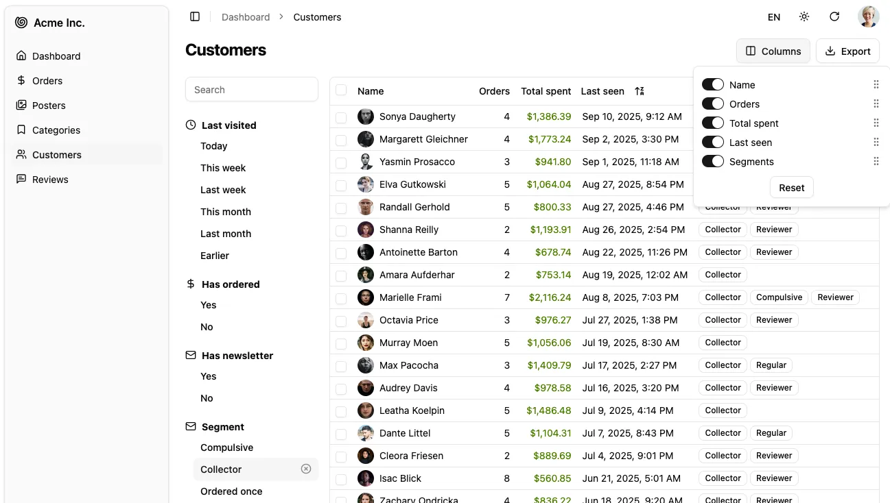Shadcn Admin Kit Demo