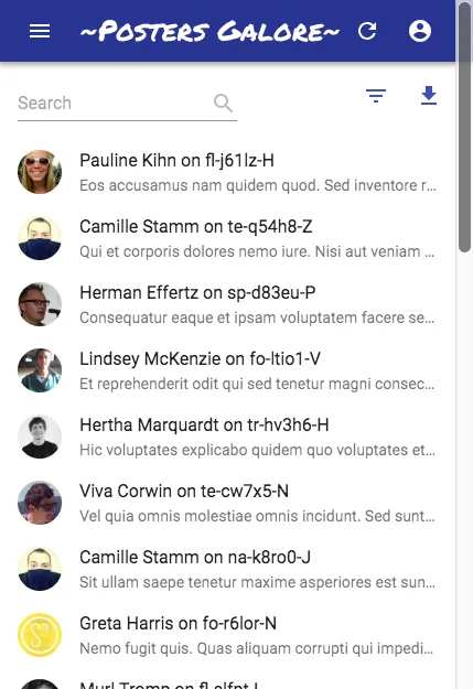 Reviews as SimpleList