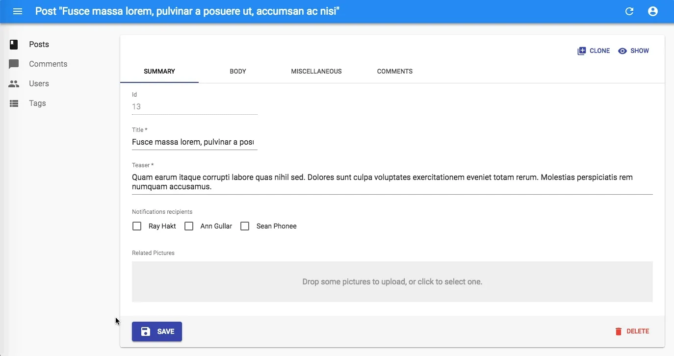 Skeleton after edition