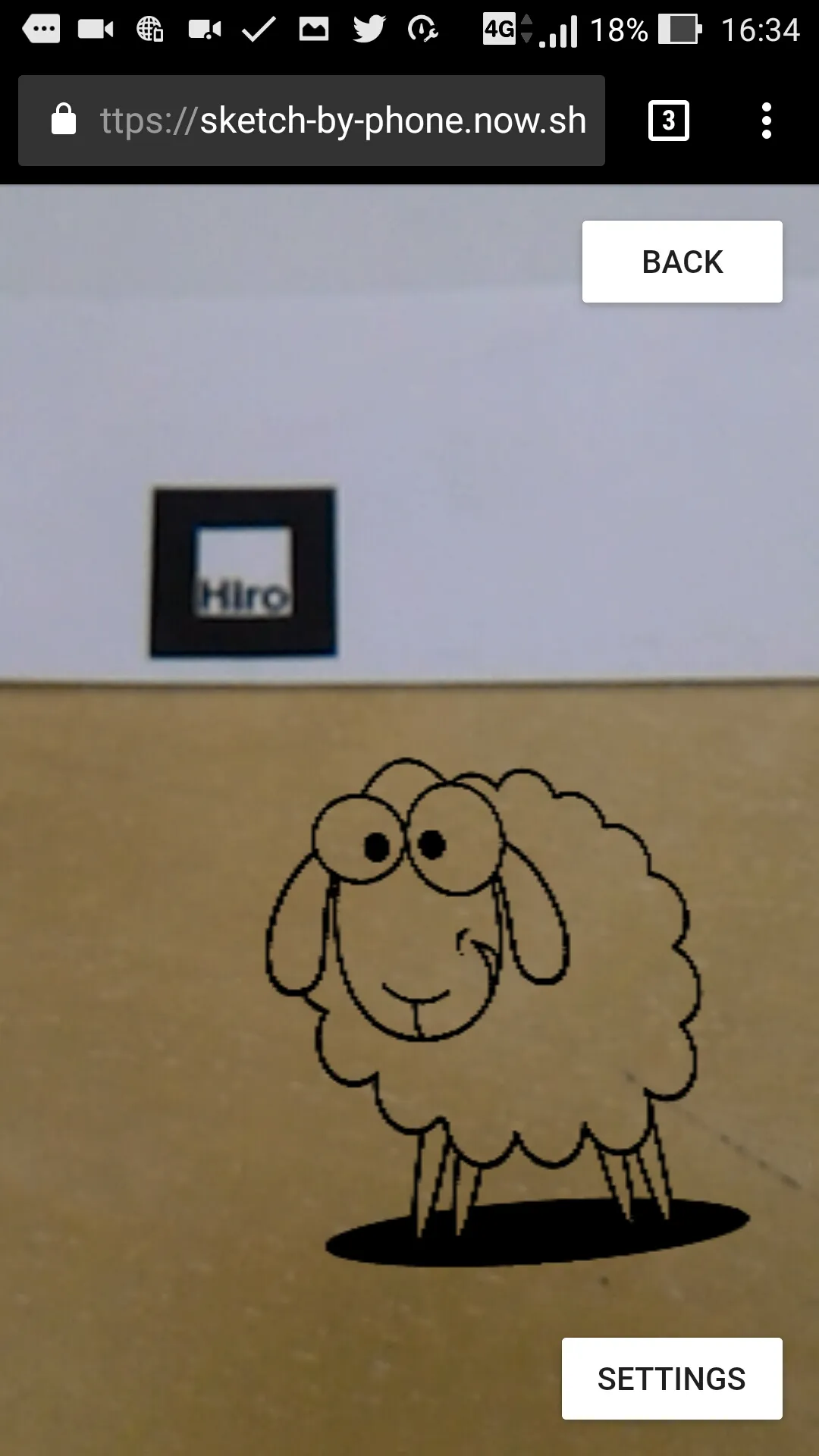 Camera with drawing