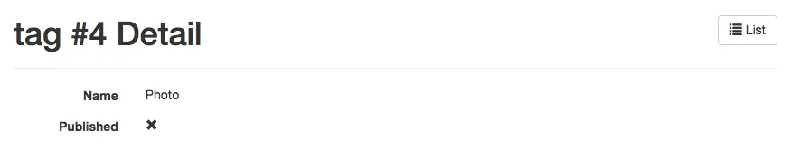 Read-only tag Show view