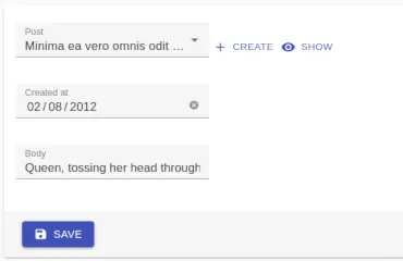 React Admin v3 Advanced Recipes - Adding Related Records Inline With Custom Forms