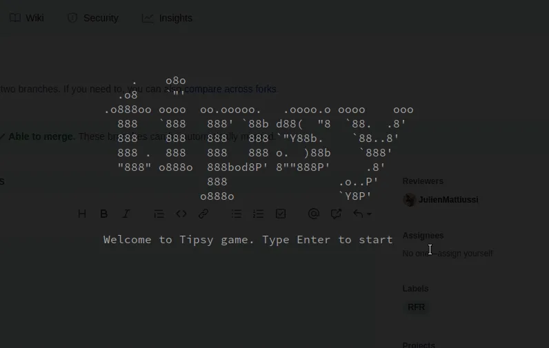 Finished tipsy python