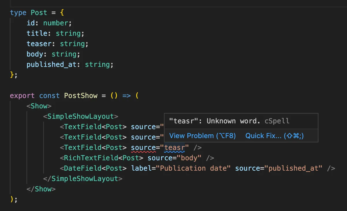 TypeScript validation