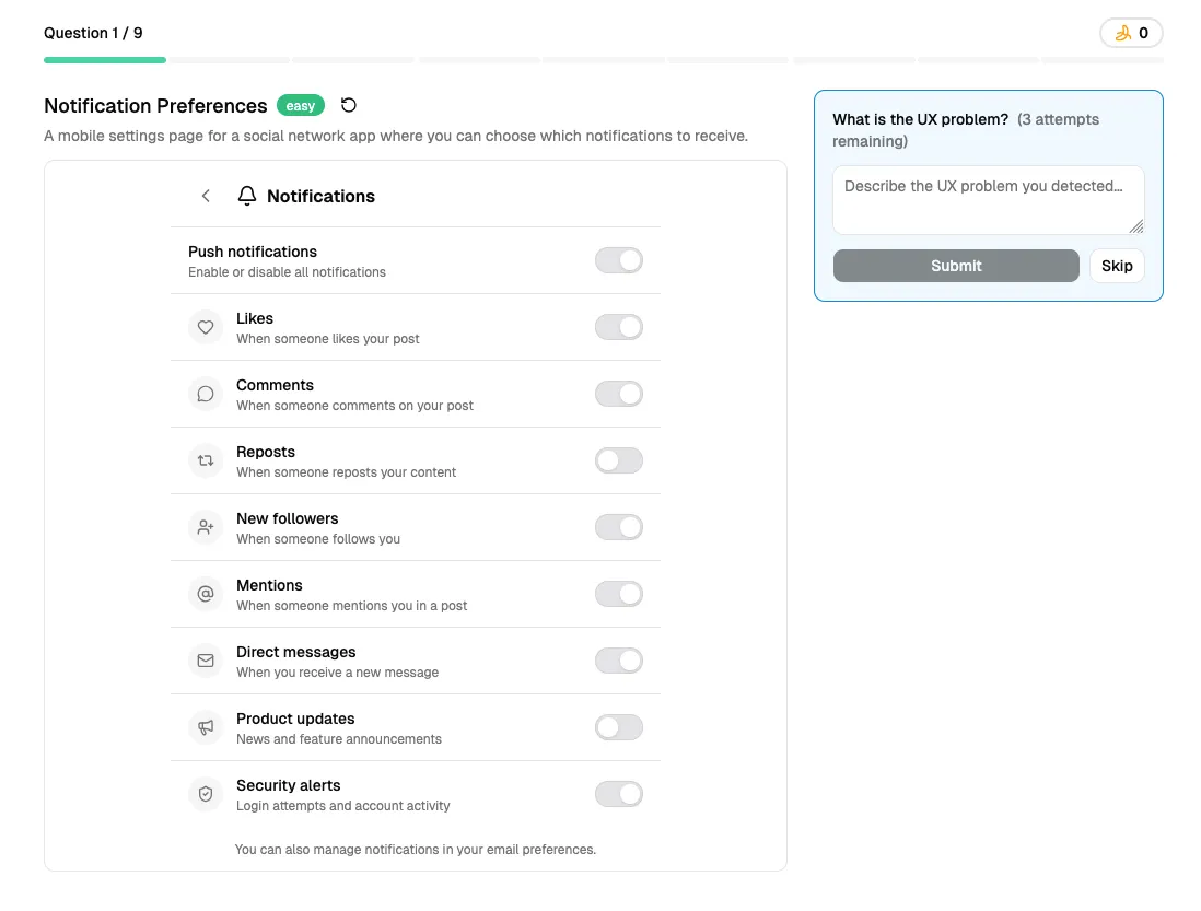 UX Quest Screenshot
