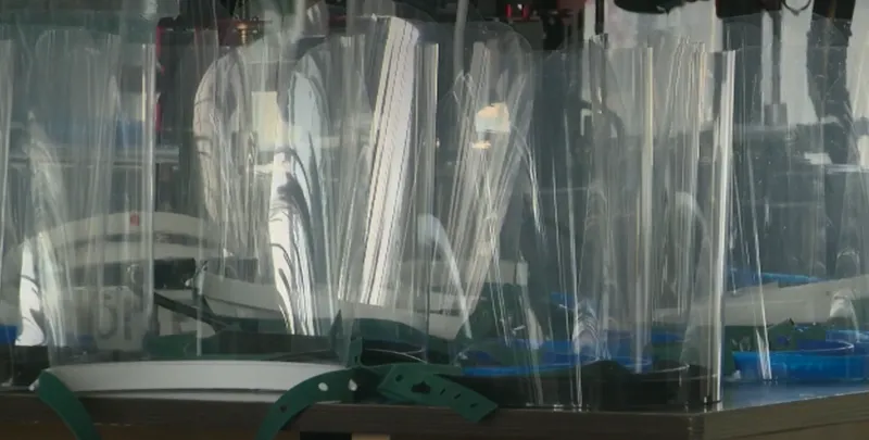 Visières produites dans le FabLab de Caen