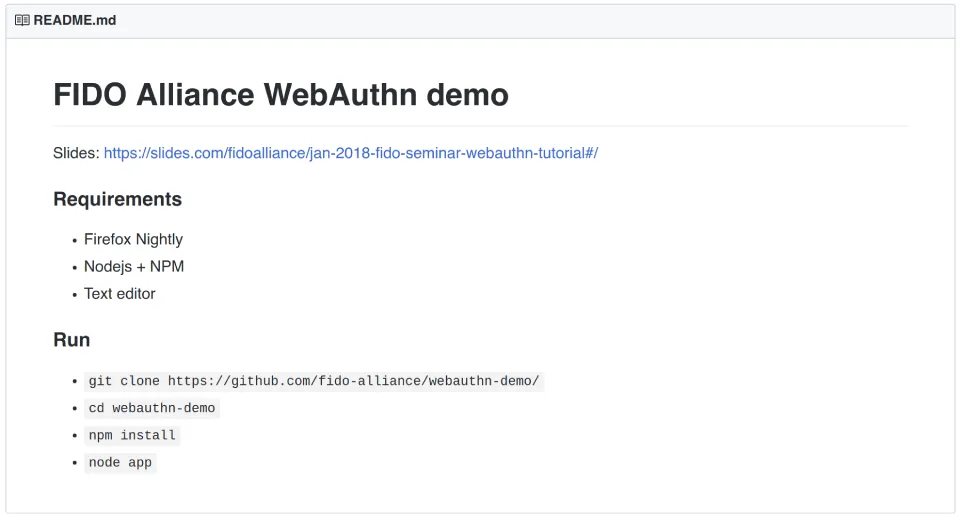 Documentation of JS WebAuthn code