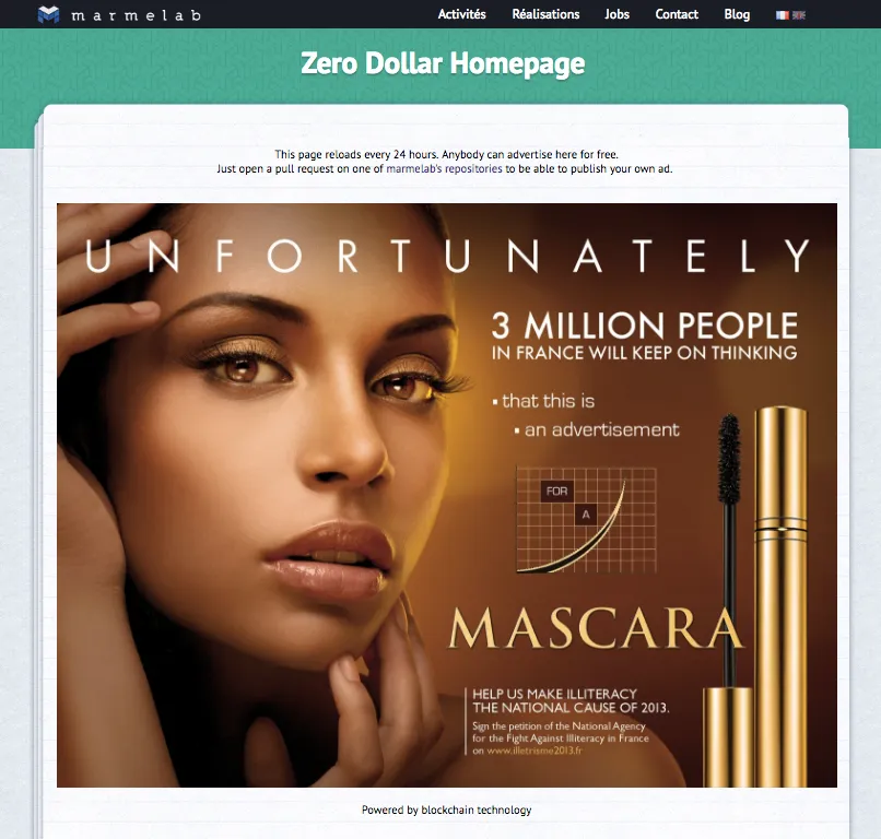 Zero Dollar Homepage