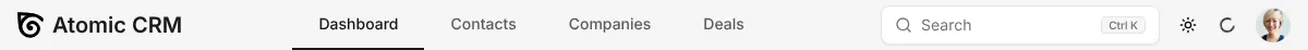 Search box in the top bar