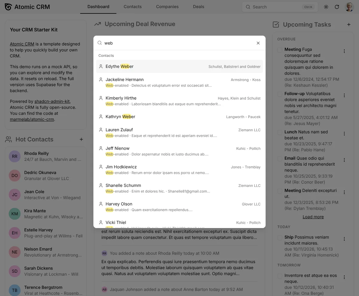 Search results on desktop