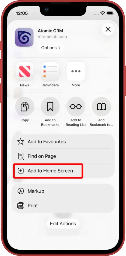 Mobile App Add to Home Screen