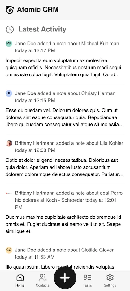 Mobile App Dashboard