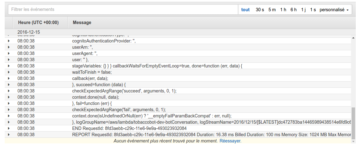 aws logs