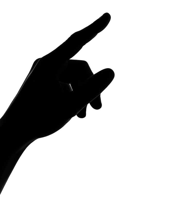 A pointing hand