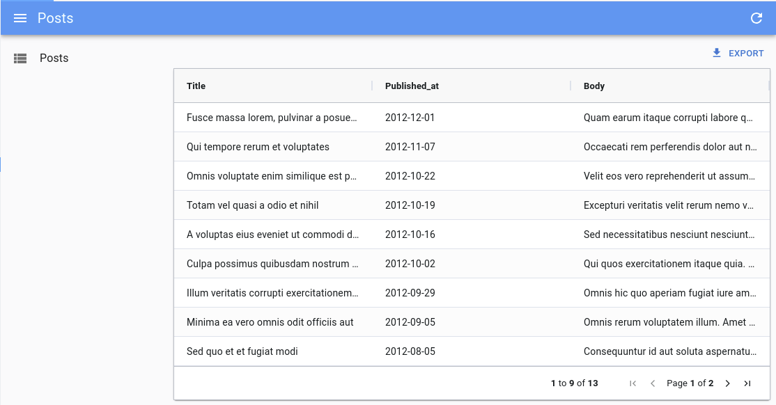 DatagridAG PostList