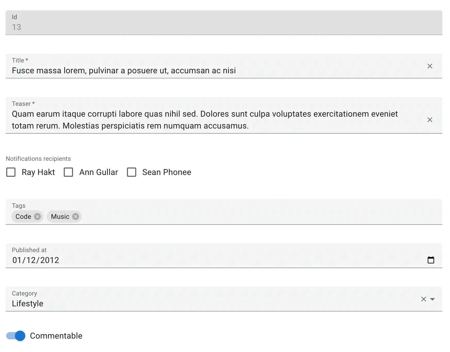 React-admin - useListController