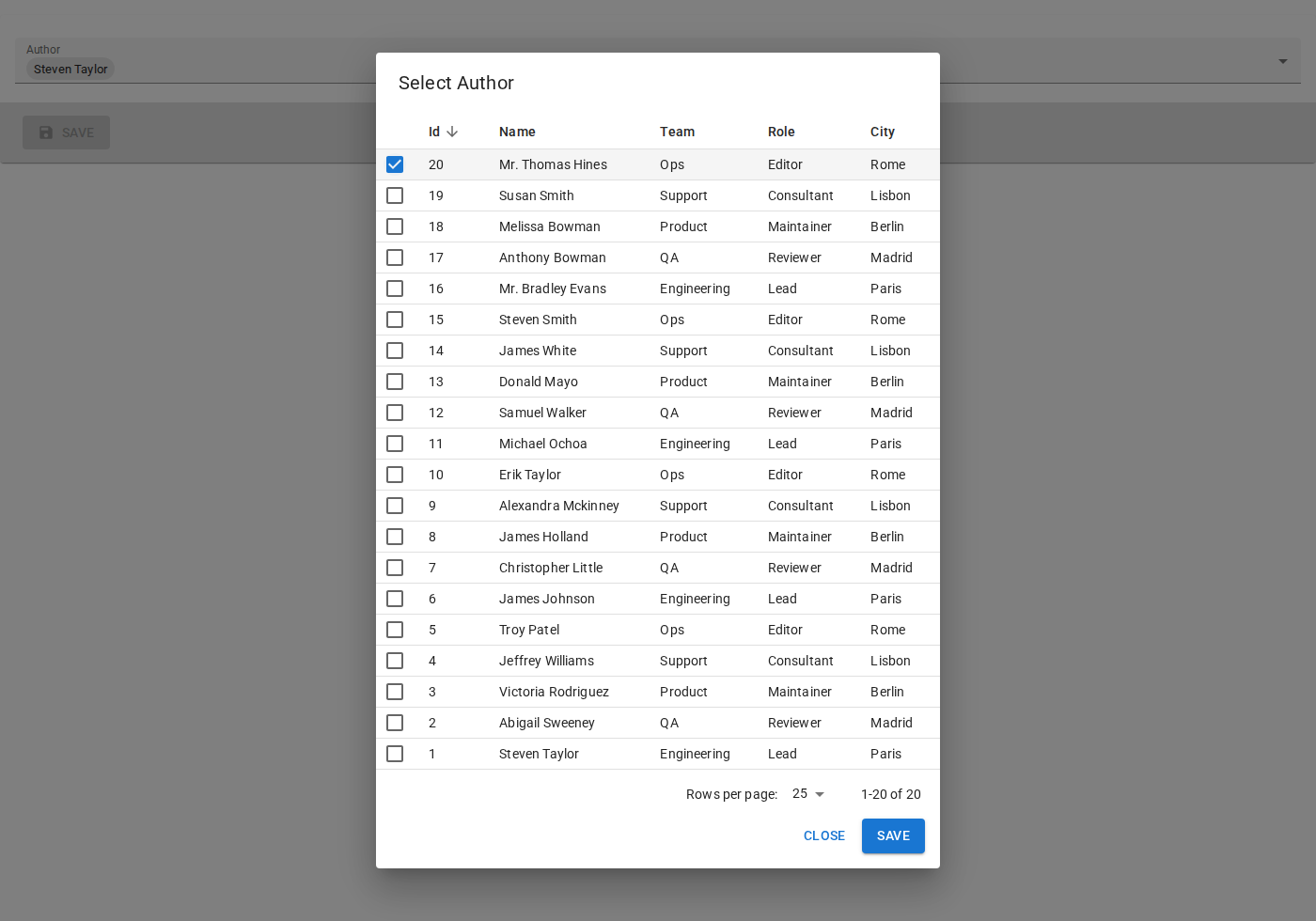 DataTableInput in ReferenceInput
