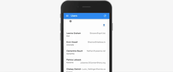 Mobile user list