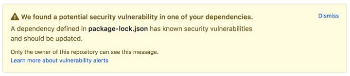 Github vulnerability alert