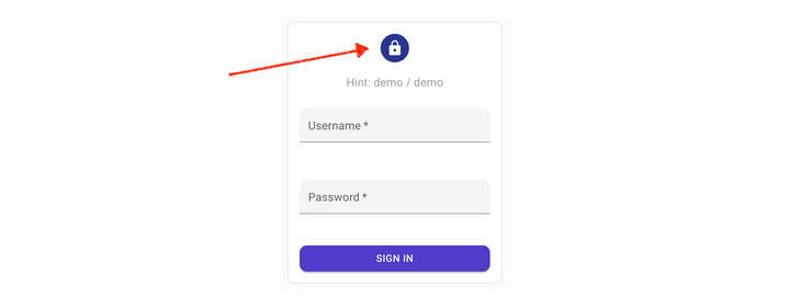 Custom Login icon