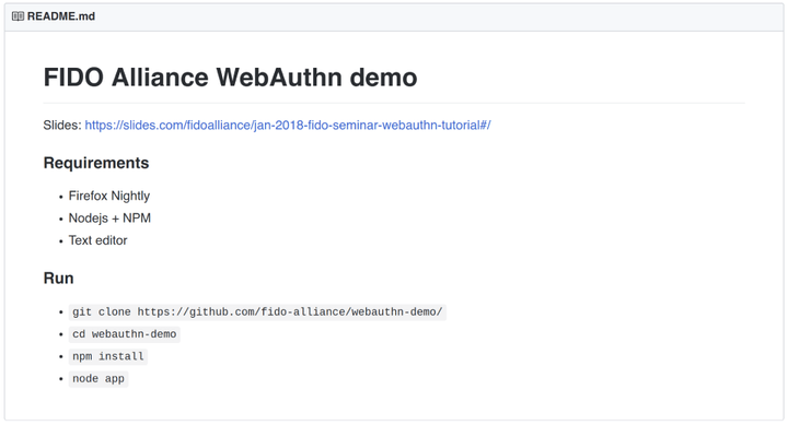Documentation of JS WebAuthn code