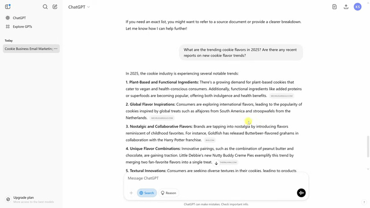Chatbot interface