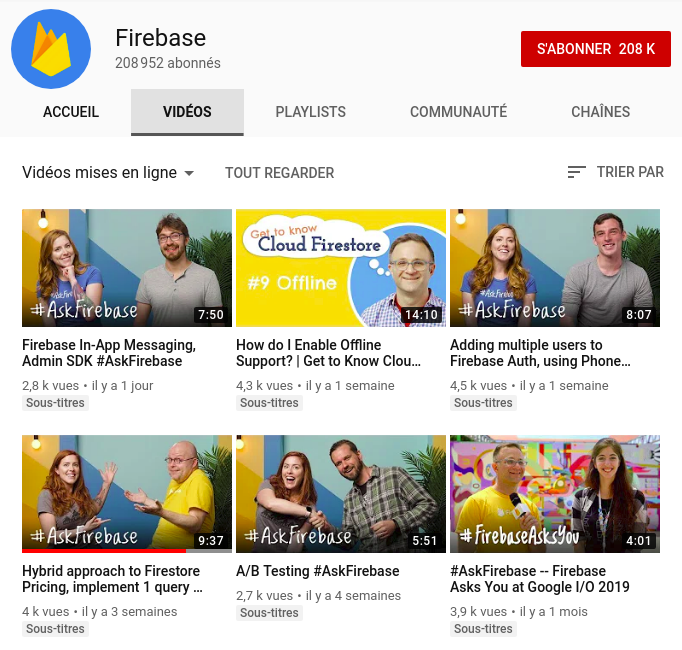 Firebase Youtube Channel