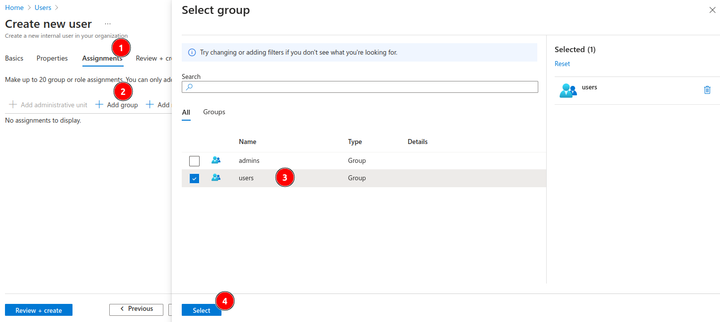 Azure Active Directory assign user to group